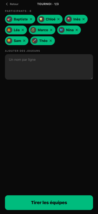 Inscrire les participants